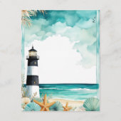 Nautische Vuurtoren Trouwdetails Informatiekaartje (Achterkant)