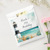 Nautische Vuurtoren Verjaardag Bedankzakje (Gezegeld)