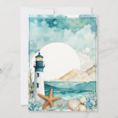 Nautische Vuurtoren Verjaardagsfeest Kaart (Achterkant)