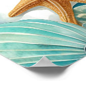 Nautische Vuurtoren Verjaardagsfeest Poster (Hoek)