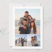 Nautische Vuurtoren Waterverf 3 Foto Kerstmis Feestdagenkaart (Achterkant)