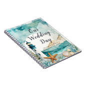 Nautische Vuurtoren Wedding Planner Notitieboek (Rechterzijde)