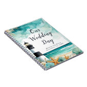 Nautische Vuurtoren Wedding Planner Notitieboek (Rechterzijde)