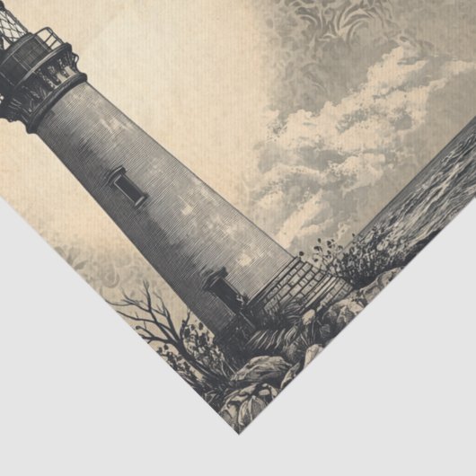 Nautische Vuurtoren Zeilschip Decoupage Tissuepapier (Detail)