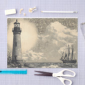 Nautische Vuurtoren Zeilschip Decoupage Tissuepapier (Craft)