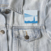 Nautische vuurtorenposter vierkante button 5,1 cm (In situ)