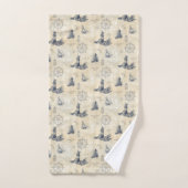 Nautische  Vuurtorens Zeilboten Bad Handdoek (Handdoek)
