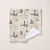 Nautische  Vuurtorens Zeilboten Bad Handdoek (Wasdoekje)