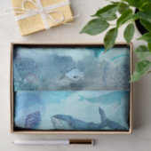 Nautische Wal Tissuepapier (Geschenk)