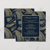  nautische walvis blauw Baby shower uitnodiging (Voorkant / Achterkant)