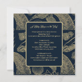  nautische walvis blauw Baby shower uitnodiging (Voorkant)