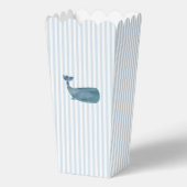 Nautische walvis blauwe streep preppy bedankdoosjes (Achterkant)