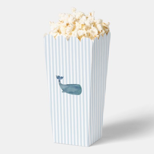 Nautische walvis blauwe streep preppy bedankdoosjes (Popped)