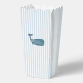 Nautische walvis blauwe streep preppy bedankdoosjes (Voorkant)
