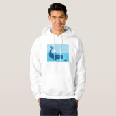 Nautische walvis en zeilboot Ocean Blue Zee Hoodie (Voorkant volledig)