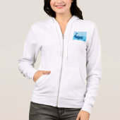 Nautische walvis en zeilboot Ocean Blue Zee Hoodie (Voorkant)
