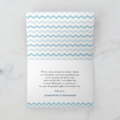 Nautische walvis onder het Zee Blue Boy Baby showe Bedankkaart (Binnen)