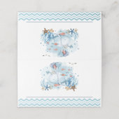 Nautische walvis onder het Zee Blue Boy Baby showe Plaatskaartje (Buitenkant ongevouwen)