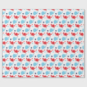 Nautische walvissen en krabben Patroon Cadeaupapier (Vlak)