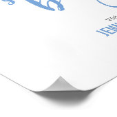 Nautische Waterverf Anchor Blue Baby shower Welcom Poster (Hoek)