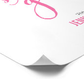 Nautische Waterverf Anchor Pink Baby shower Welcom Poster (Hoek)