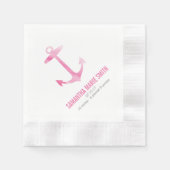 Nautische Waterverf Anker Baby shower Sip en See Servetten (Voorkant)