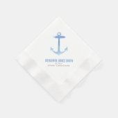 Nautische Waterverf Anker Baby shower Sip en See Servetten (Hoek)