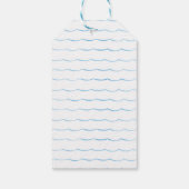 Nautische Waterverf Anker Blauw Gepersonaliseerd Cadeaulabel (Achterkant)