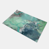 Nautische Waterverf Aqua Ocean Octopus Deurmat (Schuin)