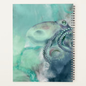 Nautische Waterverf Aqua Ocean Octopus Planner (Achterkant)