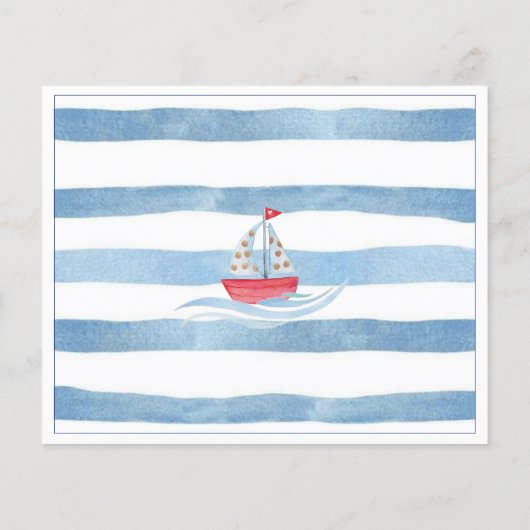 Nautische Waterverf Baby shower Woorden van Wijshe (Achterkant)