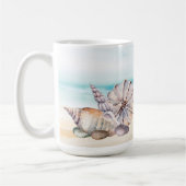 Nautische Waterverf Beach Seashells Koffiemok (Links)