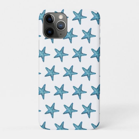 Nautische waterverf blauwe zeester Case-Mate iPhone case (Achterkant)