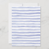 Nautische Waterverf Blue Baby shower uitnodiging (Achterkant)