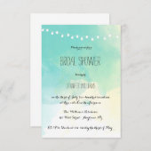 Nautische waterverf bruidsdoucheuitnodigingen kaart (Voorkant / Achterkant)