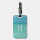 Nautische waterverf de heer en mevrouw reisbureau  bagagelabel (Achterkant verticaal)