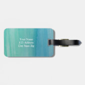 Nautische waterverf de heer en mevrouw reisbureau  bagagelabel (Achterkant horizontaal)