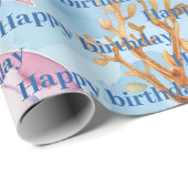 Nautische Waterverf Koraalrif Delights Cadeaupapier (Rol Hoek)