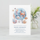 "Nautische Waterverf Koraalrif Delights Kaart (Staand voorkant)