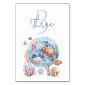 "Nautische Waterverf Koraalrif Delights Kaart (Voorkant)