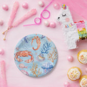 "Nautische Waterverf Koraalrif Delights Papieren Bordje (Feest)