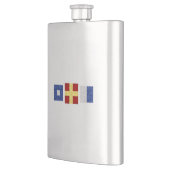 Nautische Waterverf Maritiem Signal Flag Monogram Heupfles (Links)