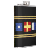 Nautische Waterverf Maritiem Signal Flag Monogram Heupfles (Rechts)