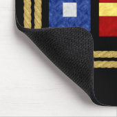 Nautische Waterverf Maritiem Signal Flag Monogram Muismat (Hoek)