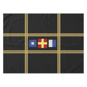 Nautische Waterverf Maritiem Signal Flag Monogram Tafelkleed (Voorkant (Horizontaal))
