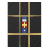 Nautische Waterverf Maritiem Signal Flag Monogram Tafelkleed (Voorkant)