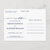 Nautische Waterverf oceaan foto opslaan van de dat Aankondigingskaart (Achterkant)