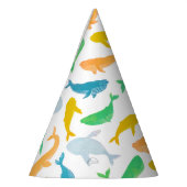 Nautische Waterverf Pacifische walvis Feesthoedjes (Links)