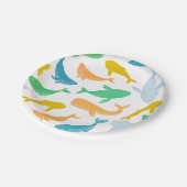 Nautische Waterverf Pacifische walvis Papieren Bordje (Gekanteld)