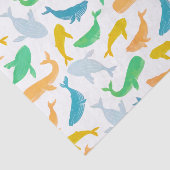 Nautische Waterverf Pacifische walvis Tissuepapier (Detail)
